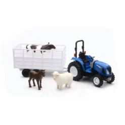 New Ray 1/20 New Holland Boomer 55 Tractor With Wagon And Animals 05735A