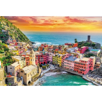 Trefl Romantic Sunset: Vernazza Liguria Italy Jigsaw Puzzle - 1500pc 4 Trefl Romantic Sunset: Vernazza Liguria Italy Jigsaw Puzzle - 1500pc - Image 2