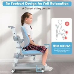 Costway Adjustable Kids Study Desk Drafting Table Chair Set W/ Bookshelf -Toy Store GUEST 5a211e5f 7017 4e51 b409 827c6703be24