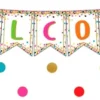 Teacher Created Resources Confetti Pennant Welcome Bulletin Board Set, 60 Pieces -Toy Store GUEST 5b2362c0 fbe8 4f5b b46b 40c6c098cd3f
