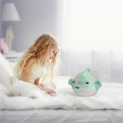 FAO Schwarz 12" Glow Brights LED With Sound Blowfish Toy Plush