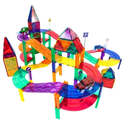 Picasso Tiles Magnetic Race Track 128pc Building Set 5 Picasso Tiles Magnetic Race Track 128pc Building Set - Image 3