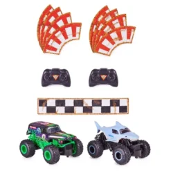 Monster Jam Official Grave Digger Vs Megalodon Racing Rivals Remote Control Monster Trucks - 1:24 Scale - 2 Pk -Toy Store GUEST 62528ac9 14b5 48ee adf2 a7a5f1e101d4
