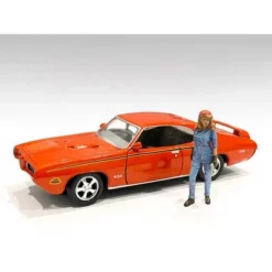 Retro Female Mechanic III Figurine For 1/24 Scale Models By American Diorama