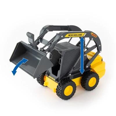 Tomy 1/16 Big Farm Yellow New Holland L225 Skid Steer Set With Accessories 47351 4 Tomy 1/16 Big Farm Yellow New Holland L225 Skid Steer Set With Accessories 47351 - Image 2