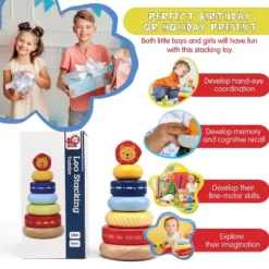 Leo & Friends Leo Stacking Toddler Ring Tower -Toy Store GUEST 66af5e7a 82e8 4603 9653 254fddb5b9f8