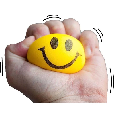 Neliblu 2.5" Be Happy Neon Colored Smile Funny Face Stress Ball, 12-Pack 4 Neliblu 2.5" Be Happy Neon Colored Smile Funny Face Stress Ball, 12-Pack - Image 2