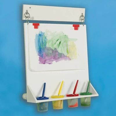 Children's Factory Space Saver Wall Mounted Paint Easel 4 Children's Factory Space Saver Wall Mounted Paint Easel - Image 2
