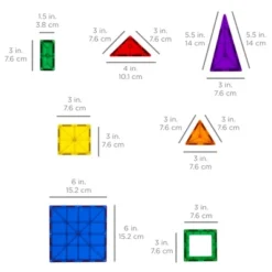 Best Choice Products 110-Piece Kids Magnetic Tiles Set Construction Building Blocks Educational STEM Toy With Case -Toy Store GUEST 6907afad 8e35 4e99 b150 6df7c03a7e4d