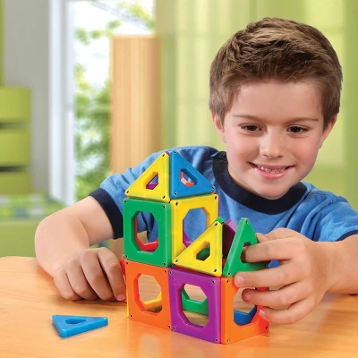 Discovery Kids Magnetic Tiles Building Blocks Set 24pcs 3 Discovery Kids Magnetic Tiles Building Blocks Set 24pcs