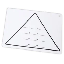 Didax Write-On/Wipe-Off Fact Family Triangle Mats: Addition, Set Of 10