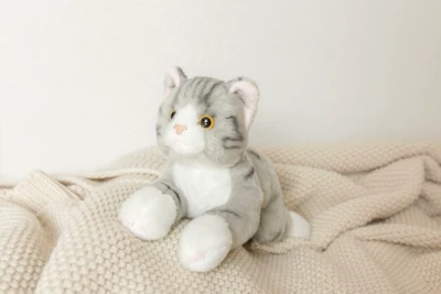 Bearington Collection Lil' Socks Small Plush Stuffed Animal Gray Striped Tabby Cat, 8" 3 Bearington Collection Lil' Socks Small Plush Stuffed Animal Gray Striped Tabby Cat, 8"