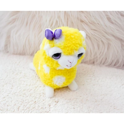 Kellytoy Cute And Cuddly 12 Inch Alpaca Plush | Yellow 6 Kellytoy Cute And Cuddly 12 Inch Alpaca Plush | Yellow - Image 4