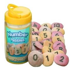 Yellow Door Number Pebbles, Set Of 22