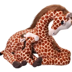 Wild Republic Mom & Baby Jumbo Giraffe Stuffed Animal, 30 Inches