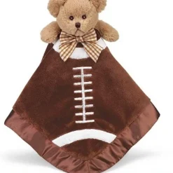 Bearington Baby Touchdown Snuggler, Football Plush Stuffed Animal Teddy Bear Security Blanket, Lovey 15"