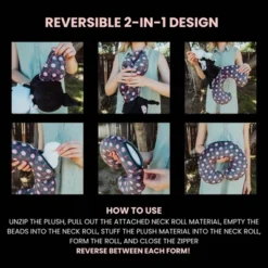 HELLO KITTY Surreal Entertainment Sanrio Kuromi Reversible Neck Roll Pillow And Plush Toy 9 HELLO KITTY Surreal Entertainment Sanrio Kuromi Reversible Neck Roll Pillow And Plush Toy -Toy Store GUEST 755c0262 e659 455d b67d 3351c78621b9