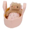 Manhattan Toy Moppettes Bea Bear Stuffed Animal Nurturing Playset With Bear Plush Toy, Fabric Bassinet, Blanket & Pillow