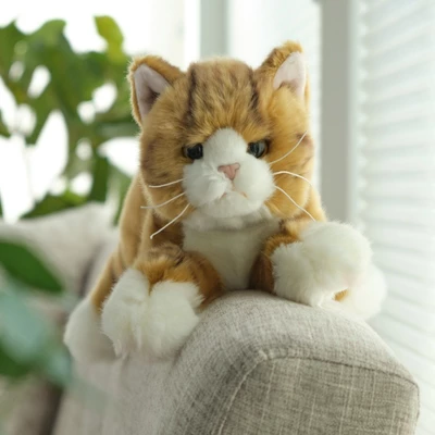 Bearington Tabby Plush Stuffed Animal Orange Striped Tabby Cat, Kitten 15 Inch 4 Bearington Tabby Plush Stuffed Animal Orange Striped Tabby Cat, Kitten 15 Inch - Image 2