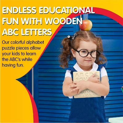 Leo & Friends Wooden Chunky Alphabet Puzzle For Toddlers 6 Leo & Friends Wooden Chunky Alphabet Puzzle For Toddlers - Image 4