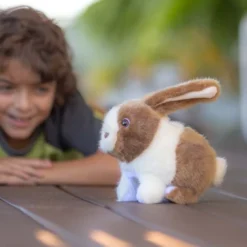 HearthSong - Happy Hopping Velvety Soft Plush Bunny For Kids