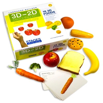 Stages Learning Materials Language Builder 3D-2D Matching Kit, Foods 4 Stages Learning Materials Language Builder 3D-2D Matching Kit, Foods - Image 2