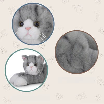 Bearington Collection Socks Plush Stuffed Animal Grey Striped Tabby Cat 15" 5 Bearington Collection Socks Plush Stuffed Animal Grey Striped Tabby Cat 15" - Image 3