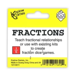 Koplow Games Fraction Dice Set, Pack Of 6