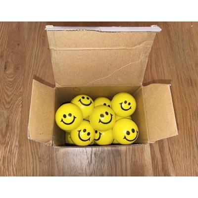 Neliblu 2" Stress Smile Balls, Yellow 24-Pack 3 Neliblu 2" Stress Smile Balls, Yellow 24-Pack