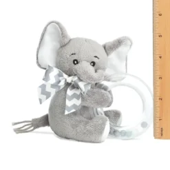 Bearington Collection Lil' Spout Plush Stuffed Animal Gray Elephant Ring Rattle, 5.5" -Toy Store GUEST 83817bf3 8c04 4348 88fc a3845d9c7073