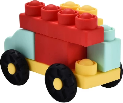 Neliblu 5.51" X 5.78" Silicone Squishy Push Building Blocks Car, Multicolored 3 Neliblu 5.51" X 5.78" Silicone Squishy Push Building Blocks Car, Multicolored