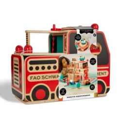 FAO Schwarz Rescue Responders Wooden Fire Station Playset - 21pcs -Toy Store GUEST 85049477 08bf 4054 9a11 402a176b8fe0