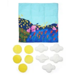 Manhattan Toy Sunny Day 11-Piece Decorative Soft Quilted Jumbo Floor Or Table Tic Tac Toe Game For Kids -Toy Store GUEST 8596460d d0a8 43cc 9c15 17be32ee29b6