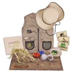 MindWare Dig It Up! Deluxe Excavation Kit - Ages 4+ - Includes Excavation Tools To Dig Out 8 Treasures