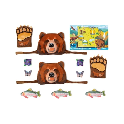 Melissa & Doug Yellowstone National Park Grizzly Bear Games And Pretend Play Set With Plush Bear Heads And Bear Paw Gloves 5 Melissa & Doug Yellowstone National Park Grizzly Bear Games And Pretend Play Set With Plush Bear Heads And Bear Paw Gloves - Image 3
