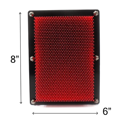 Insten 3D Pin Toy Art Impression Board, Red, 6 X 8 X 2 In 5 Insten 3D Pin Toy Art Impression Board, Red, 6 X 8 X 2 In - Image 3