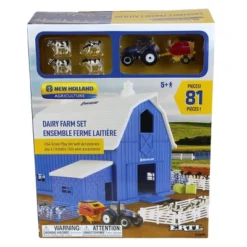 ERTL 1/64 Special Edition New Holland Dairy Barn Set With T6.164 Tractor And Roll-Belt 560 Baler 13982 -Toy Store GUEST 8c3aeff6 2643 4859 94a4 0c9f9591e9a6