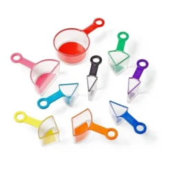 Hand2mind Rainbow Fraction Measuring Cups 9pc