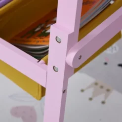 Qaba 3 In 1 Kids Wooden Art Easel With Paper Roll Double-Sided Chalkboard & Whiteboard With Storage Baskets Gift For Toddler Girl Age 3 Years+ Pink -Toy Store GUEST 90b66be0 8694 4f15 8d64 698de63c6642