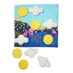 Manhattan Toy Sunny Day 11-Piece Decorative Soft Quilted Jumbo Floor Or Table Tic Tac Toe Game For Kids -Toy Store GUEST 91a9ad4f 50ea 45a6 b6b1 ab92c1eddc23