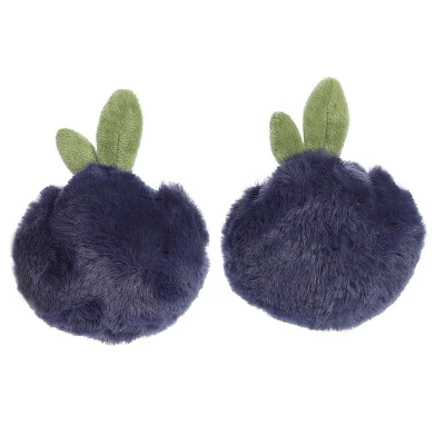 Ebba Mini Blueberry Rattle & Crinkle Set Precious Produce Adorable Baby Stuffed Animal Blue 4" 5 Ebba Mini Blueberry Rattle & Crinkle Set Precious Produce Adorable Baby Stuffed Animal Blue 4" - Image 3