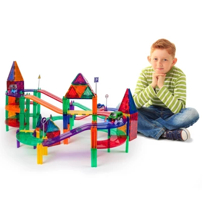Picasso Tiles Magnetic Race Track 128pc Building Set 7 Picasso Tiles Magnetic Race Track 128pc Building Set - Image 5