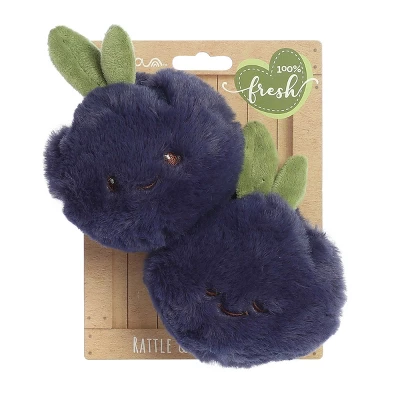Ebba Mini Blueberry Rattle & Crinkle Set Precious Produce Adorable Baby Stuffed Animal Blue 4" 7 Ebba Mini Blueberry Rattle & Crinkle Set Precious Produce Adorable Baby Stuffed Animal Blue 4" - Image 5