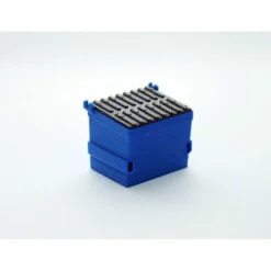 3D To Scale 1/64 3D Printed Blue Plastic Dumpster With Removable Black Lid 64-230-BL