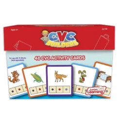 Junior Learning CVC Builders Activity Cards, Set Of 48
