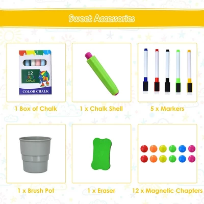 Costway 3-in-1 Kids Art Easel Double-Sided Tabletop Easel W/Art Accessories 10 Costway 3-in-1 Kids Art Easel Double-Sided Tabletop Easel W/Art Accessories - Image 8