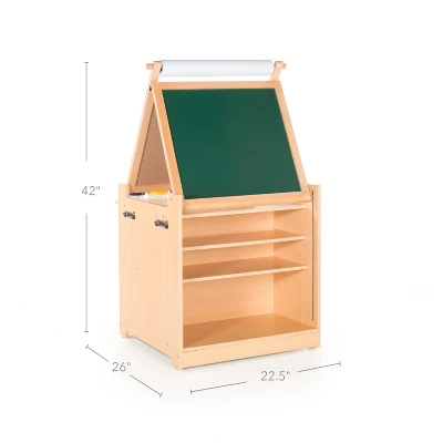 Guidecraft Kids' Desk To Easel Art Cart 9 Guidecraft Kids' Desk To Easel Art Cart - Image 7