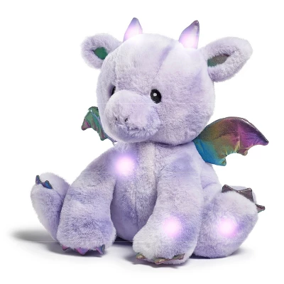 FAO Schwarz Glow Brights Toy Plush LED With Sound Dragon 13" Stuffed Animal 4 FAO Schwarz Glow Brights Toy Plush LED With Sound Dragon 13" Stuffed Animal - Image 2