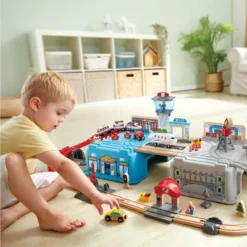 HAPE Super Cityscape Transport Bucket Train Set - 80 PCS