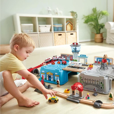 HAPE Super Cityscape Transport Bucket Train Set - 80 PCS 3 HAPE Super Cityscape Transport Bucket Train Set - 80 PCS